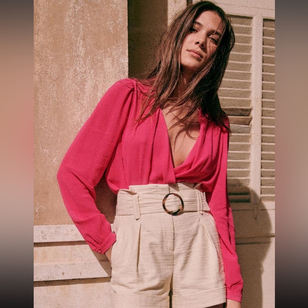 Sézane pink blouse